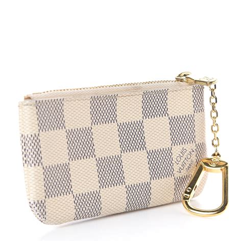 louis vuitton key pouch in damier azur|louis vuitton zipped tote.